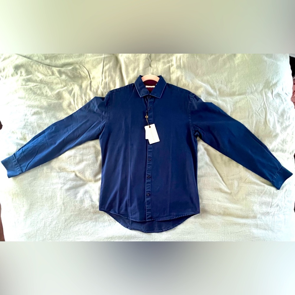 Men’s NWT Singer + Sargent Dark Blue Button Down Shirt
